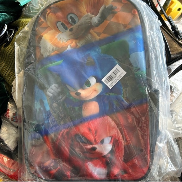 Sonic Novelty Backpack 16 1/2” x 4” x 11” - Picture 3 of 3
